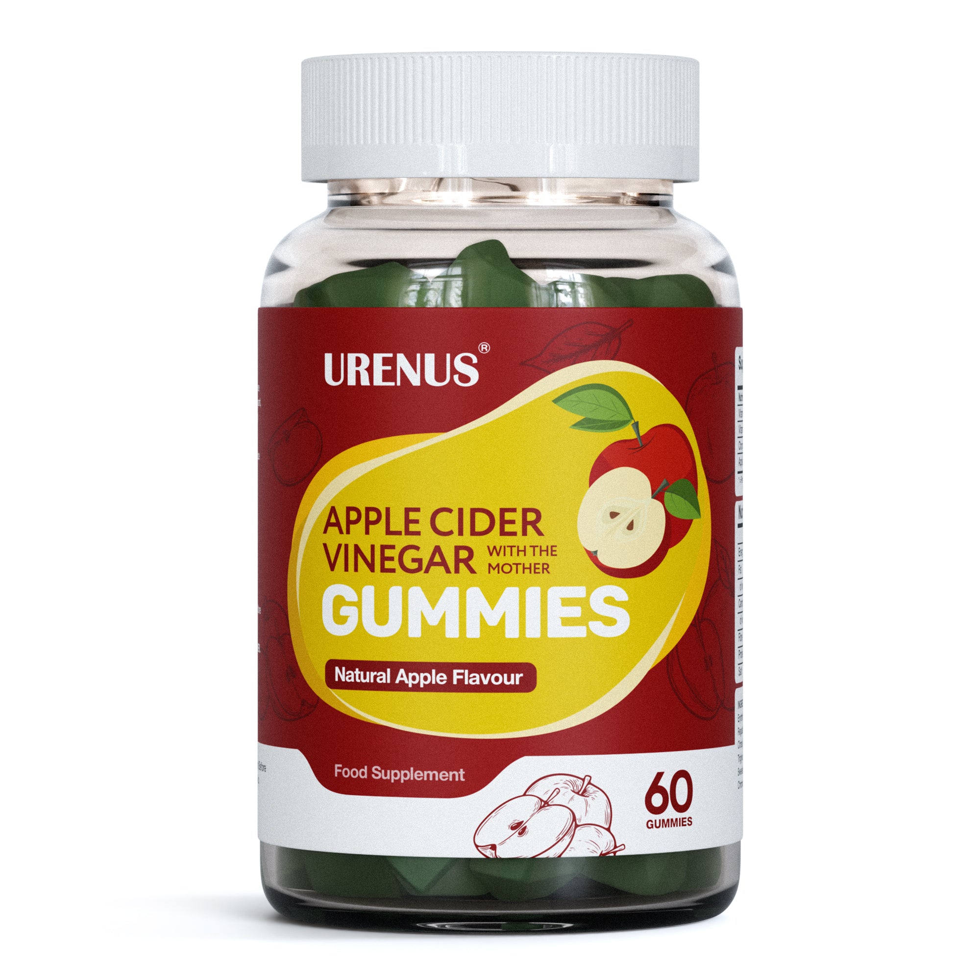 Apple Cider Vinegar Gummies with Vitamin C, B6 & Chromium – 60 Gummies