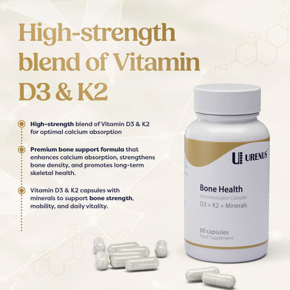 Bone Health – D3 + K2 + Minerals (60 Capsules)