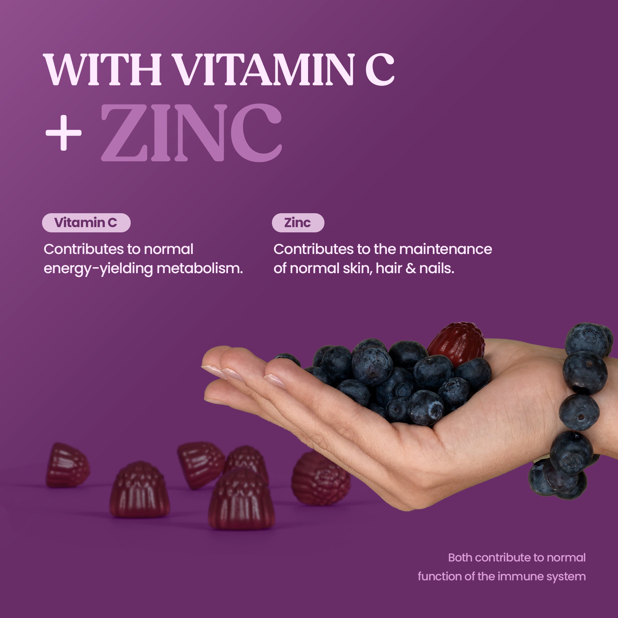 Elderberry, Vitamin C & Zinc Gummies – 60 Gummies