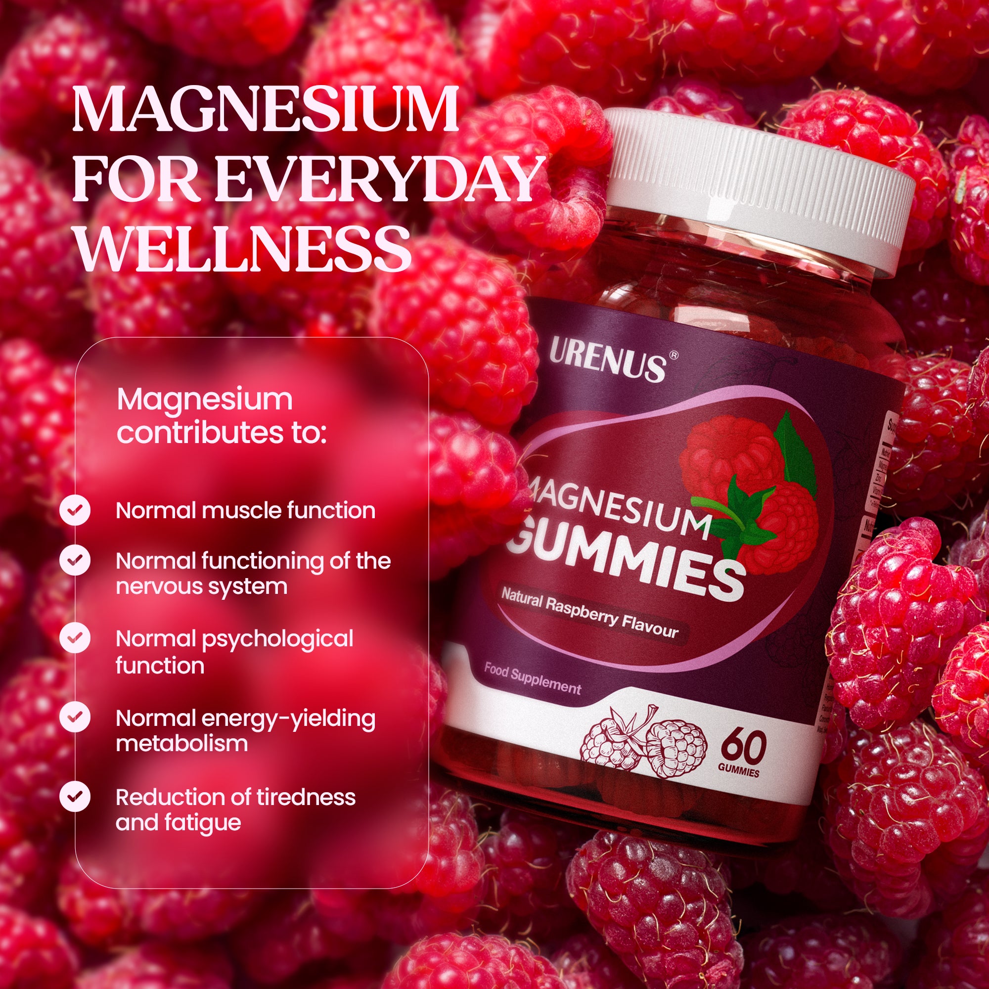 Magnesium Gummies with Zinc & Vitamin B6 – 60 Gummies
