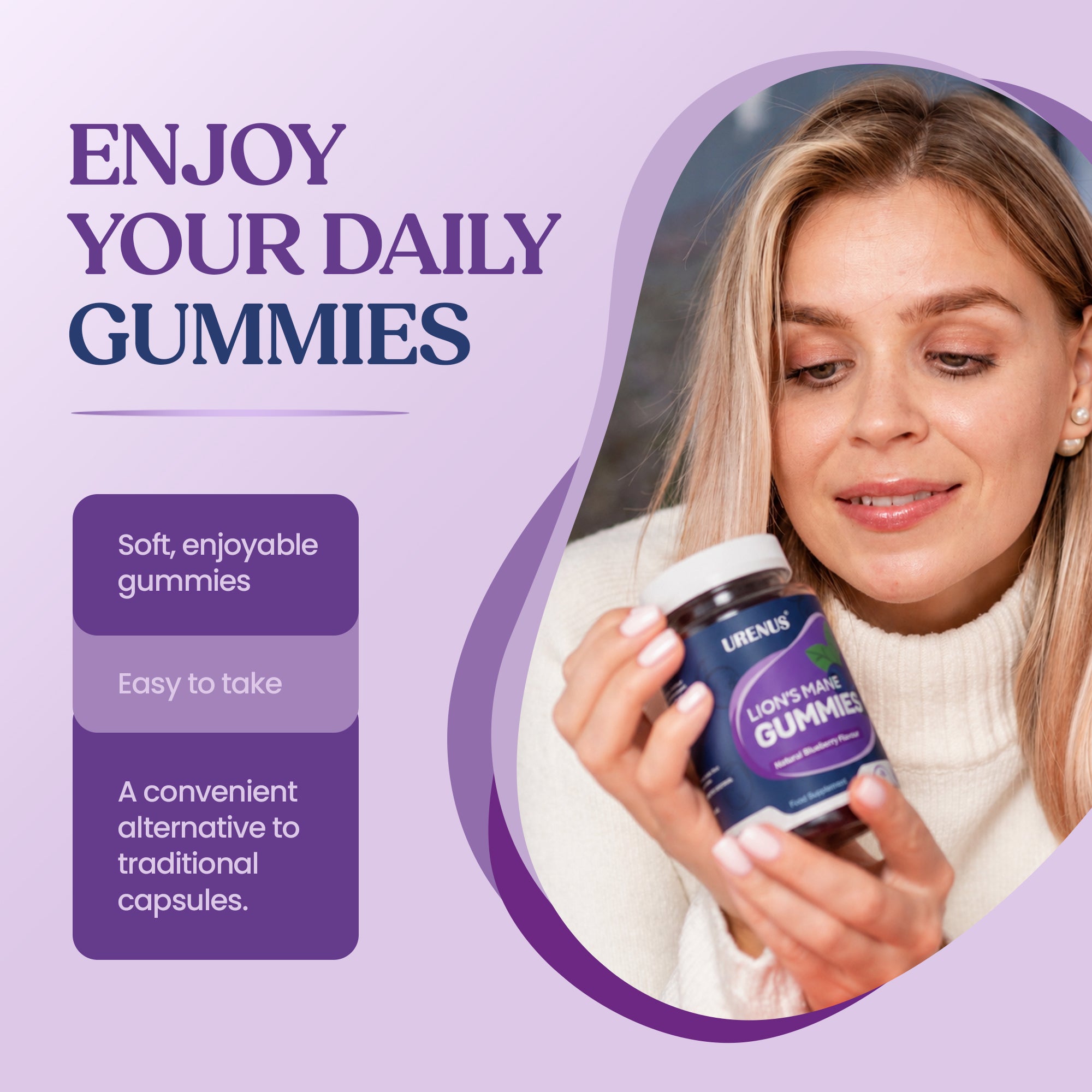 Lion's Mane Gummies with Vitamin B6 – 60 Gummies