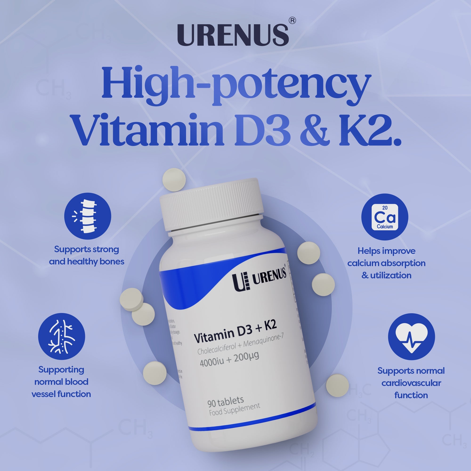 Vitamin D3 + K2