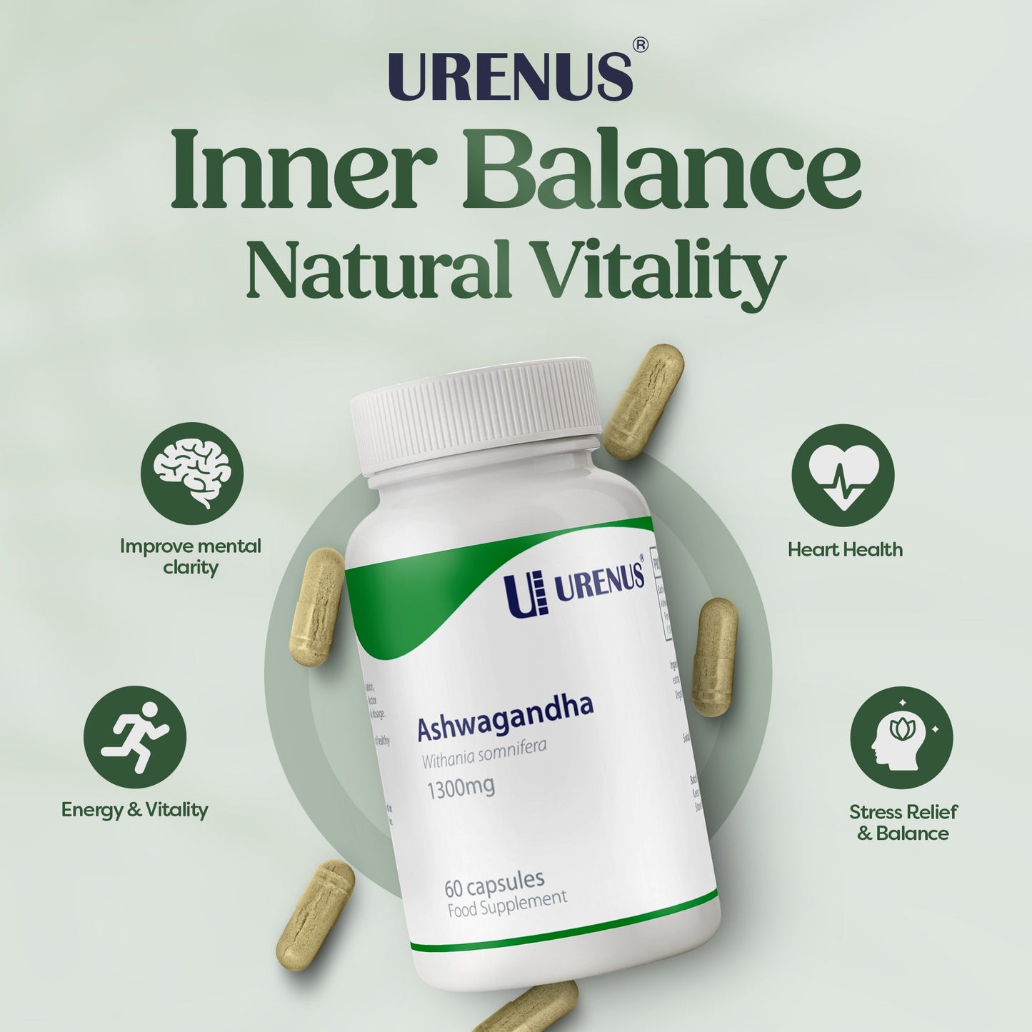 Ashwagandha 1300mg - 60 Capsules
