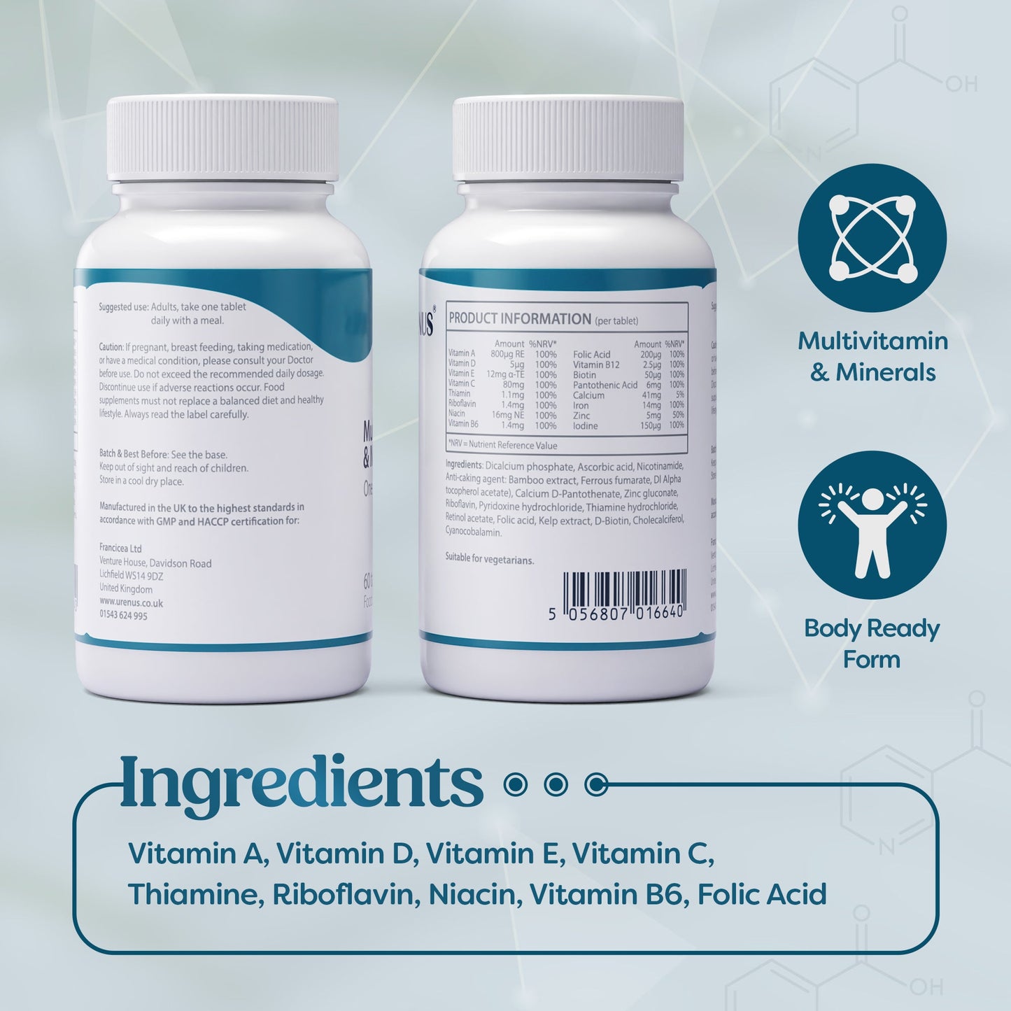 Multivitamin & Minerals – 60 Tablets