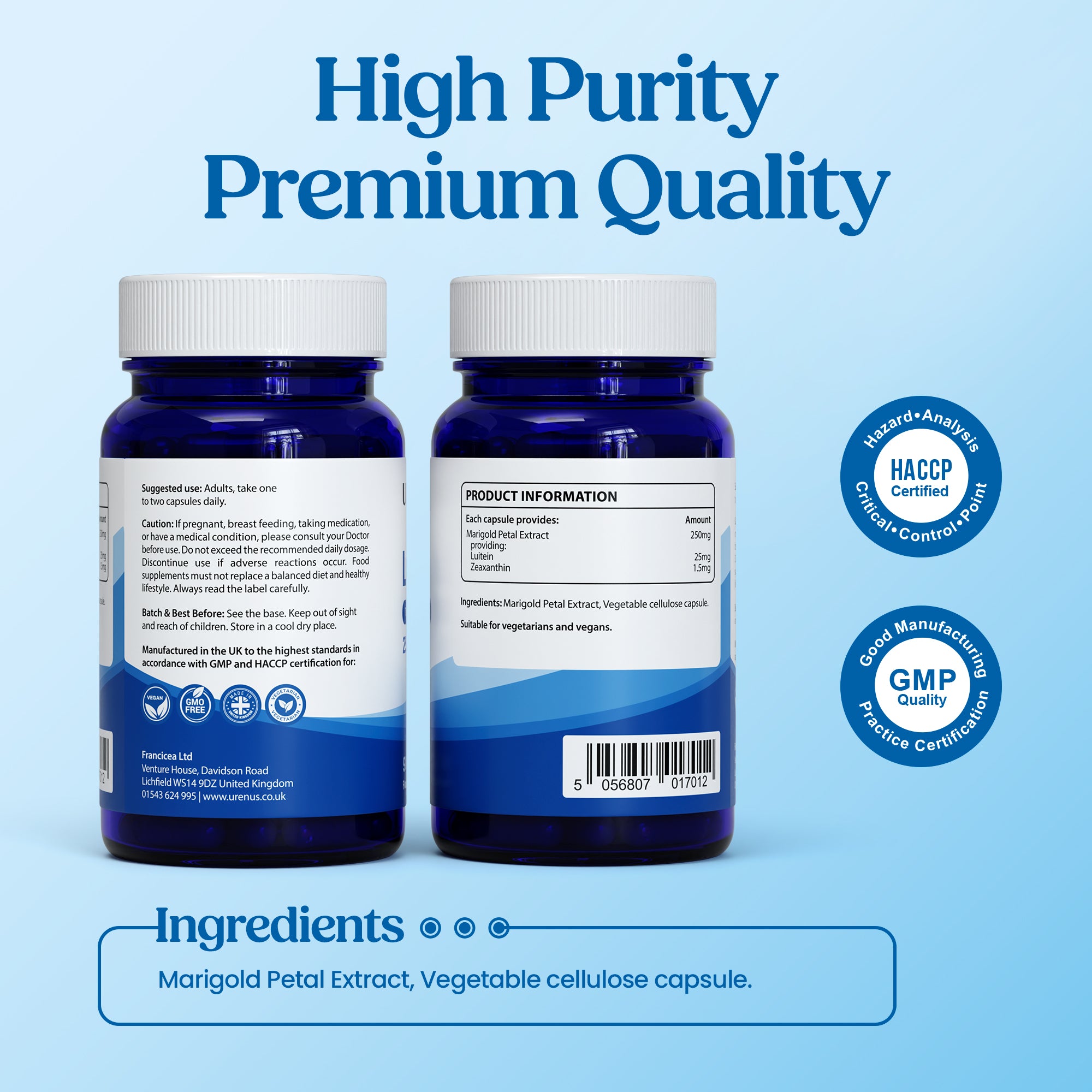 Lutein & Zeaxanthin 25mg - 90 Capsules