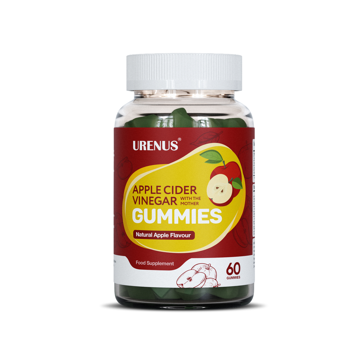 Apple Cider Vinegar Gummies with Vitamin C, B6 & Chromium – 60 Gummies